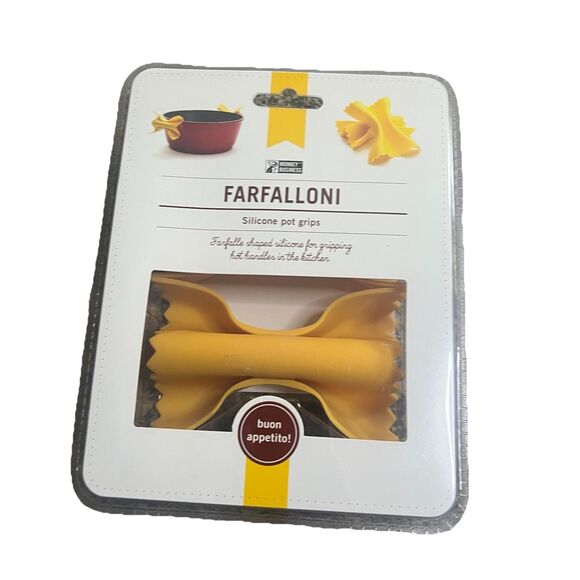Monkey Business Farfalloni Bow Tie Pasta‎ Silicone Pot Grips Cooking Baking NEW - Picture 1 of 2